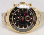 Rolex Yachtmaster 2 Gold Replica Watch Black / Black ceramic bezel